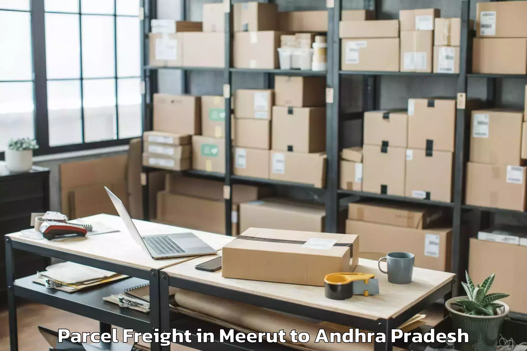 Leading Meerut to Muttukuru Parcel Freight Provider